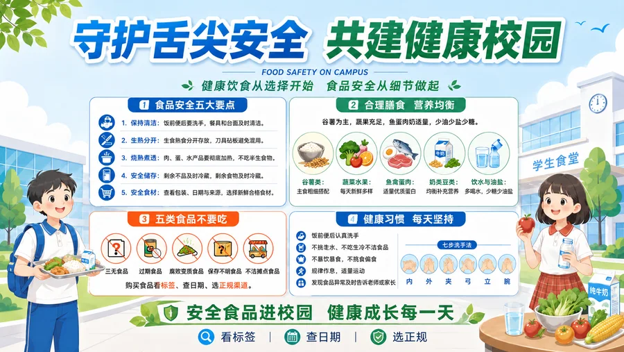 校园公益海报 食品安全